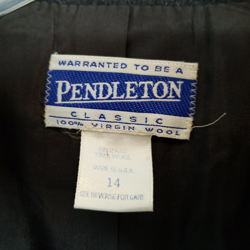 Pendleton Gray Wool One Button Suit Jacket Blazer - image 3